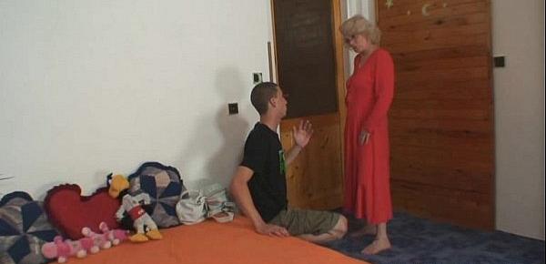  Naughty mother inlaw takes him